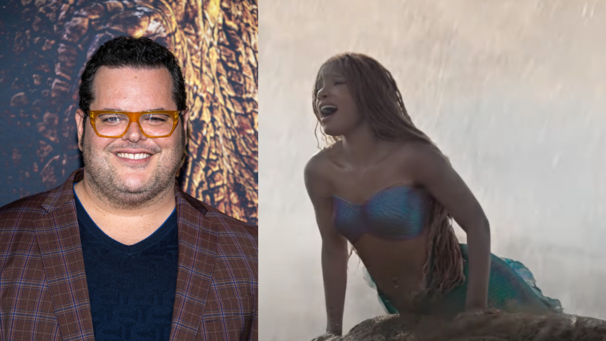 Josh Gad; YouTube screenshot of Halle Bailey in "The Little Mermaid" trailer