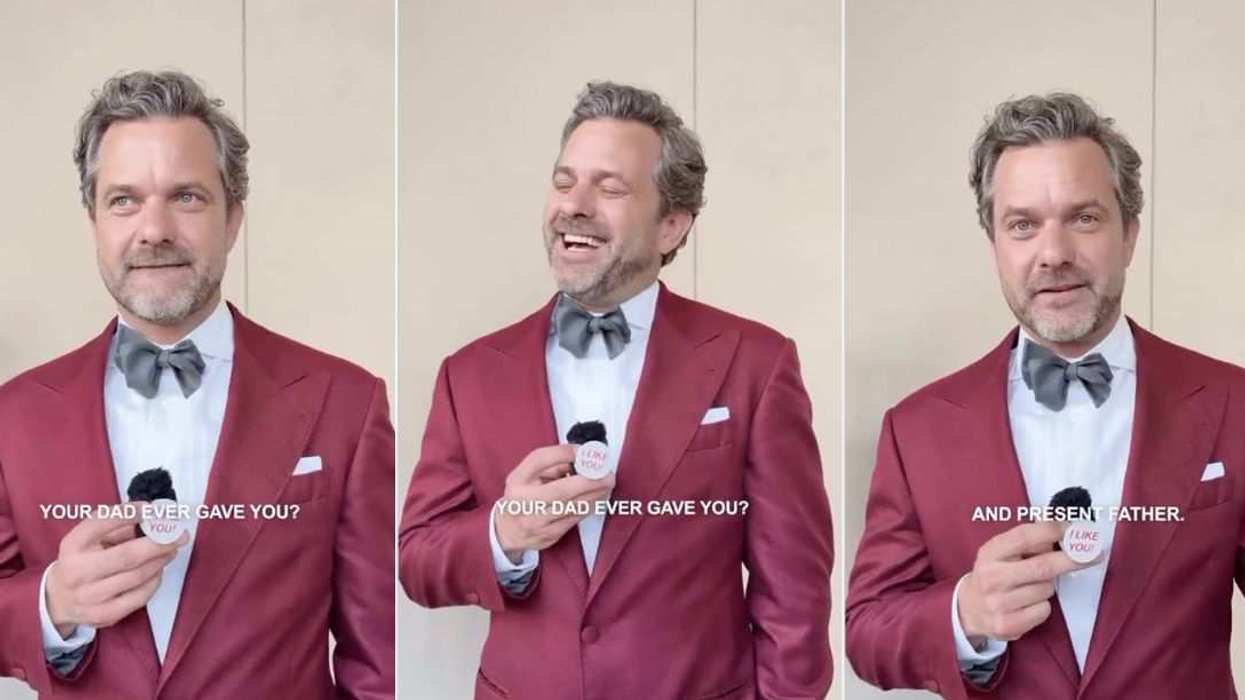 Joshua Jackson reacts to an unexpectedly awkward question about his father.