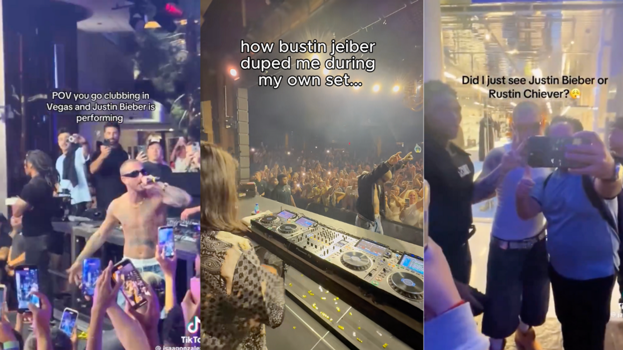 Justin Bieber impersonator Dylan Desclos performing in Vegas