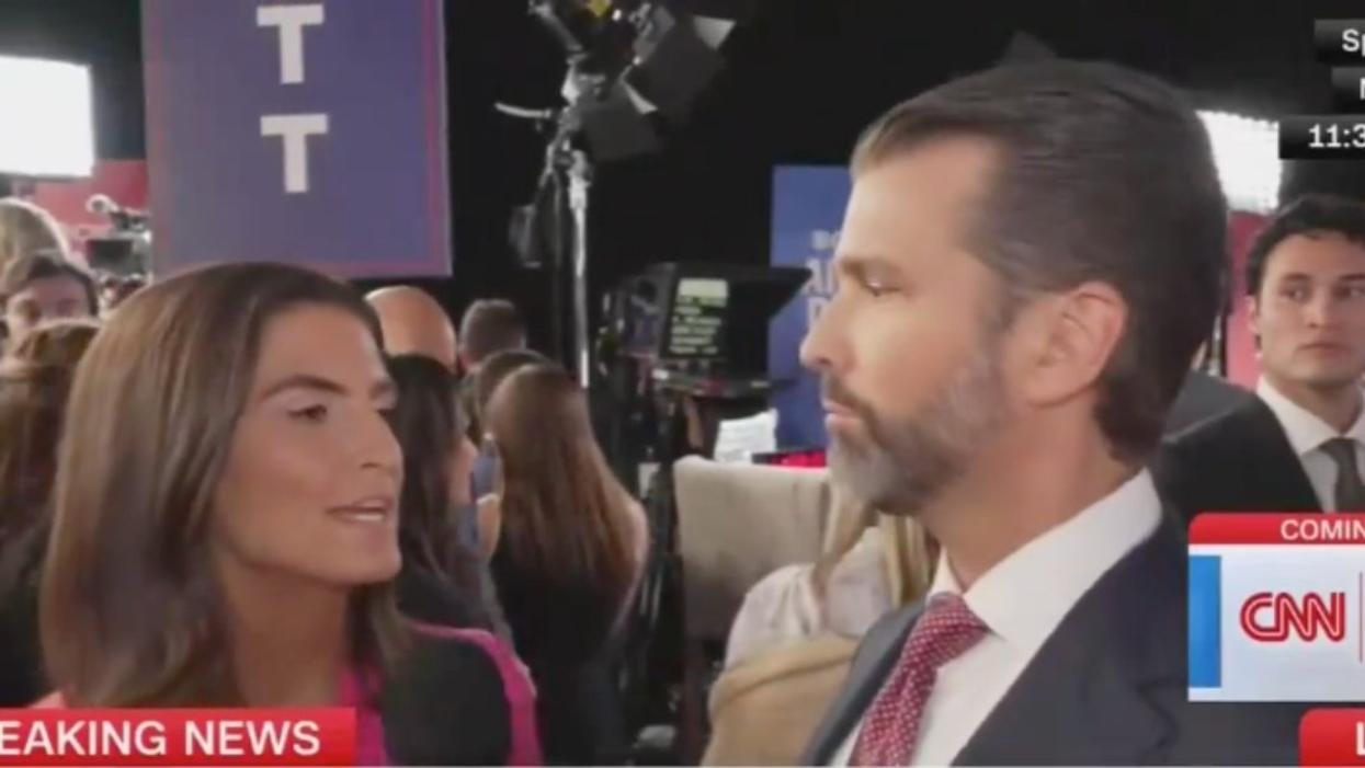 Kaitlan Collins and Donald Trump Jr.