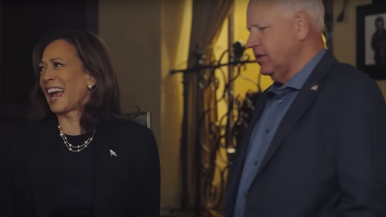 Kamala Harris and Tim Walz