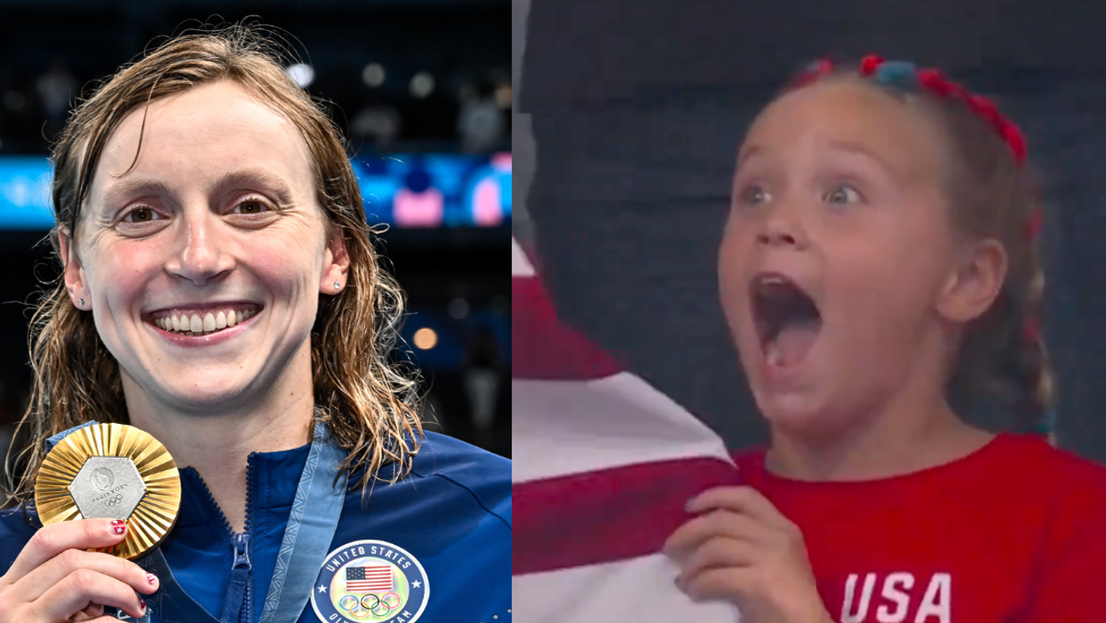 Katie Ledecky; X screenshot of young fan