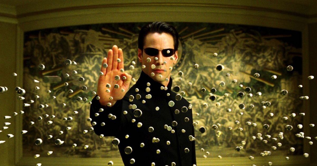Keanu Reeves as "Neo" from "The Matrix" movie