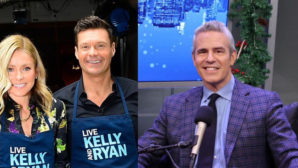 Kelly Ripa and Ryan Seacrest; Andy Cohen