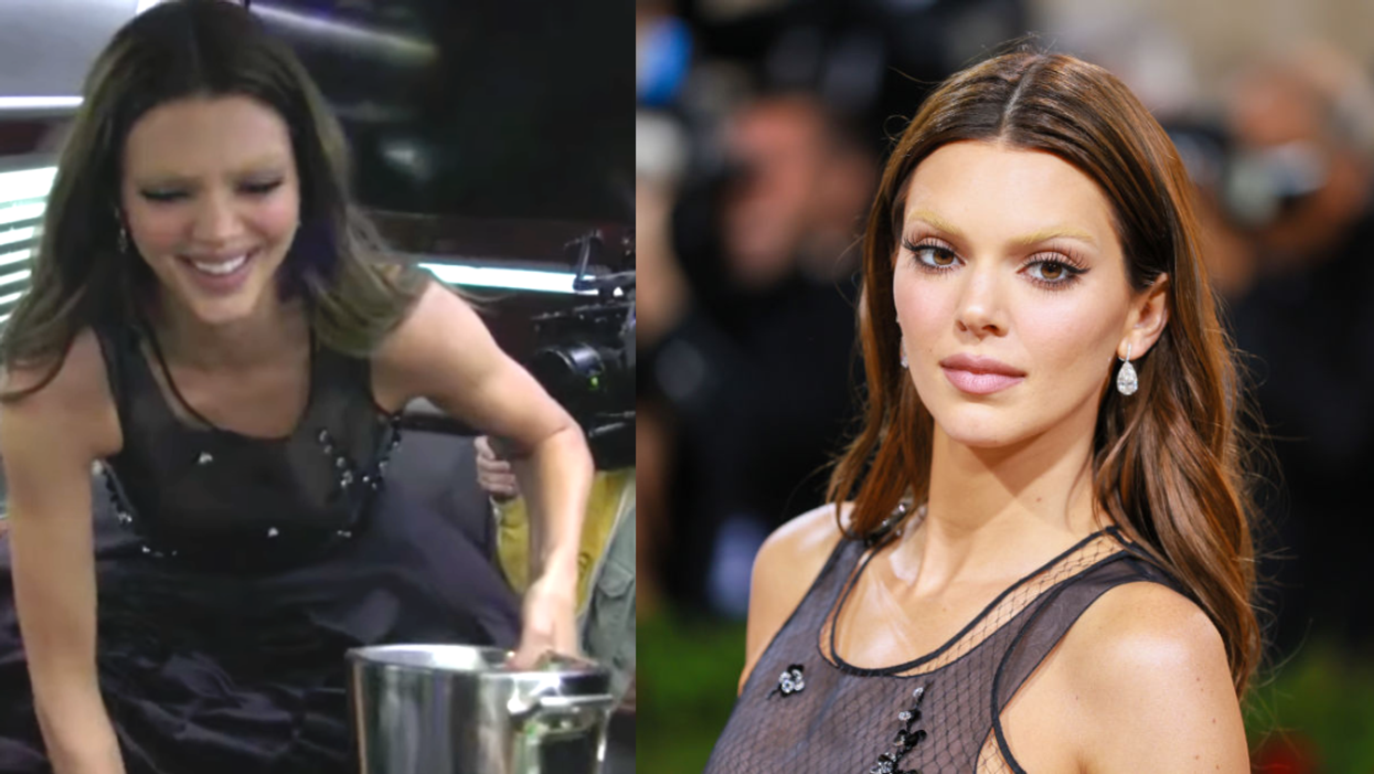 Kendall Jenner with bucket; Kendall Jenner at Met Gala