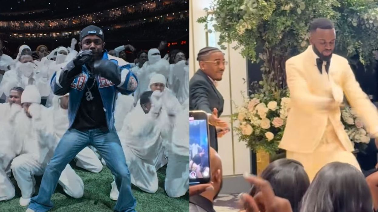Kendrick Lamar; Groom and best man dancing at wedding