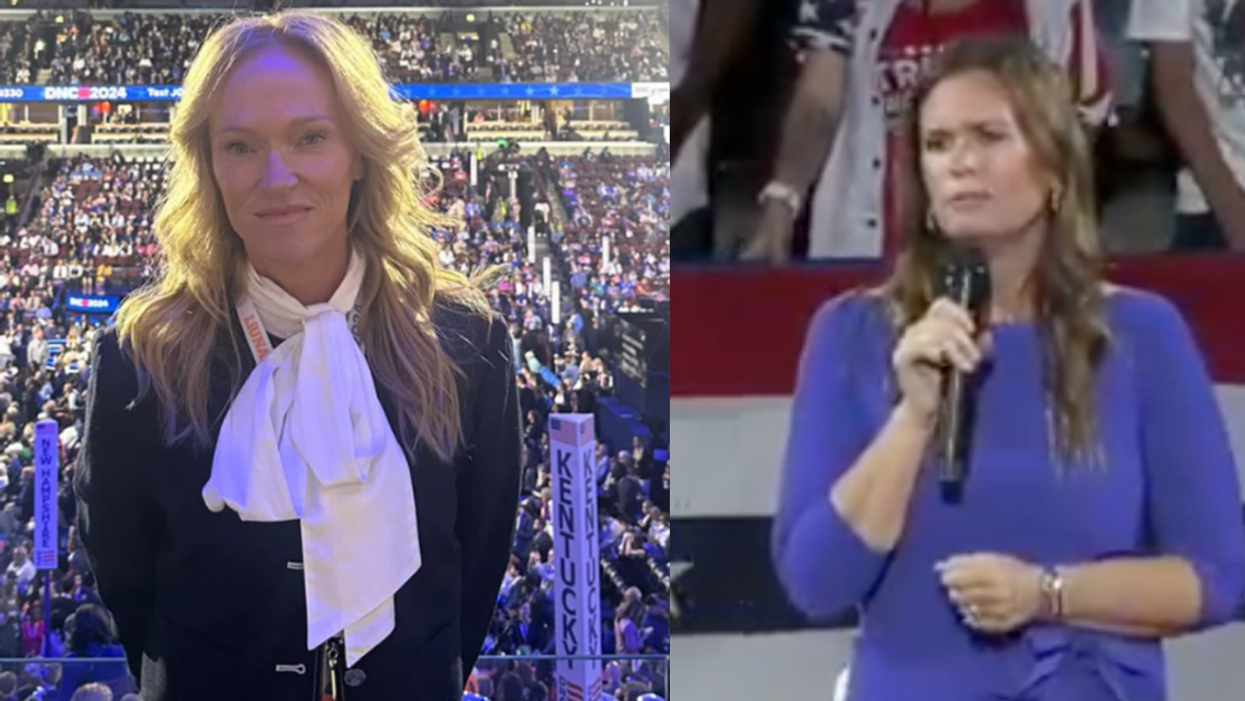 Kerstin Emhoff; Screenshot of Sarah Huckabee Sanders