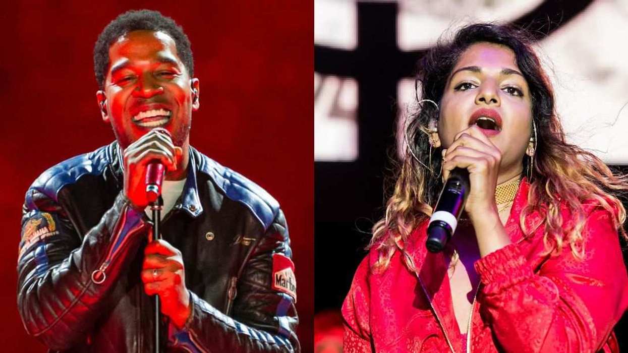 Kid Cudi (left) removed M.I.A. (right) from his Rebel Ragers Tour following backlash over her onstage remarks.