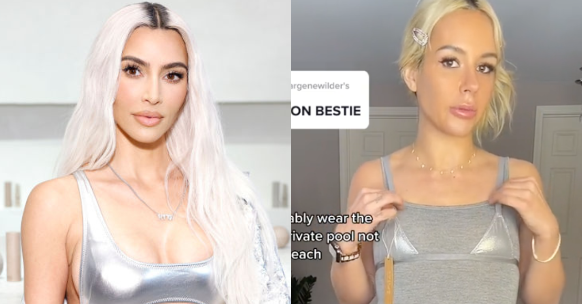 Kim Kardashian; TikTok screenshot of @bbysarita