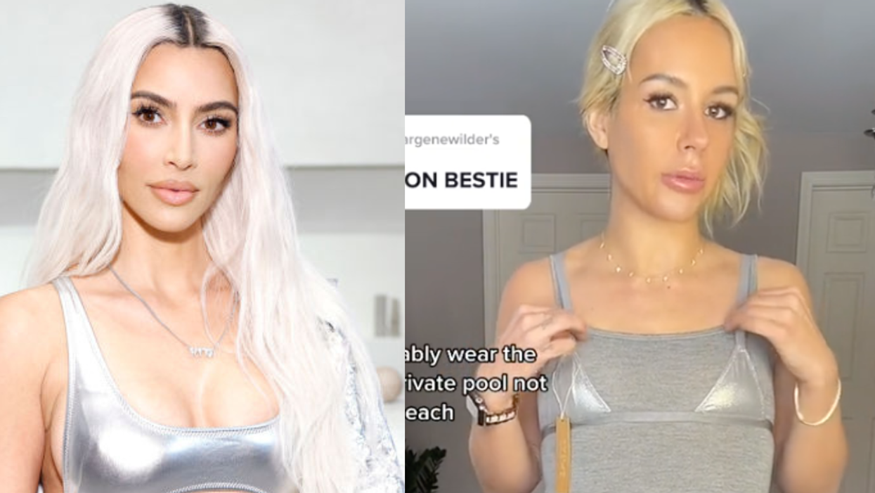 Kim Kardashian; TikTok screenshot of @bbysarita