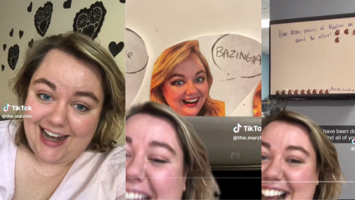 Laid off TikToker sharing the revenge prank she got on her office