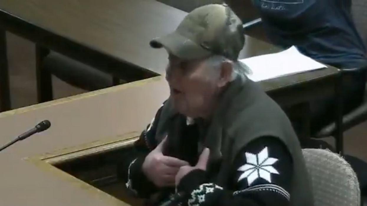 Larry speaking at the Wisconsin capitol