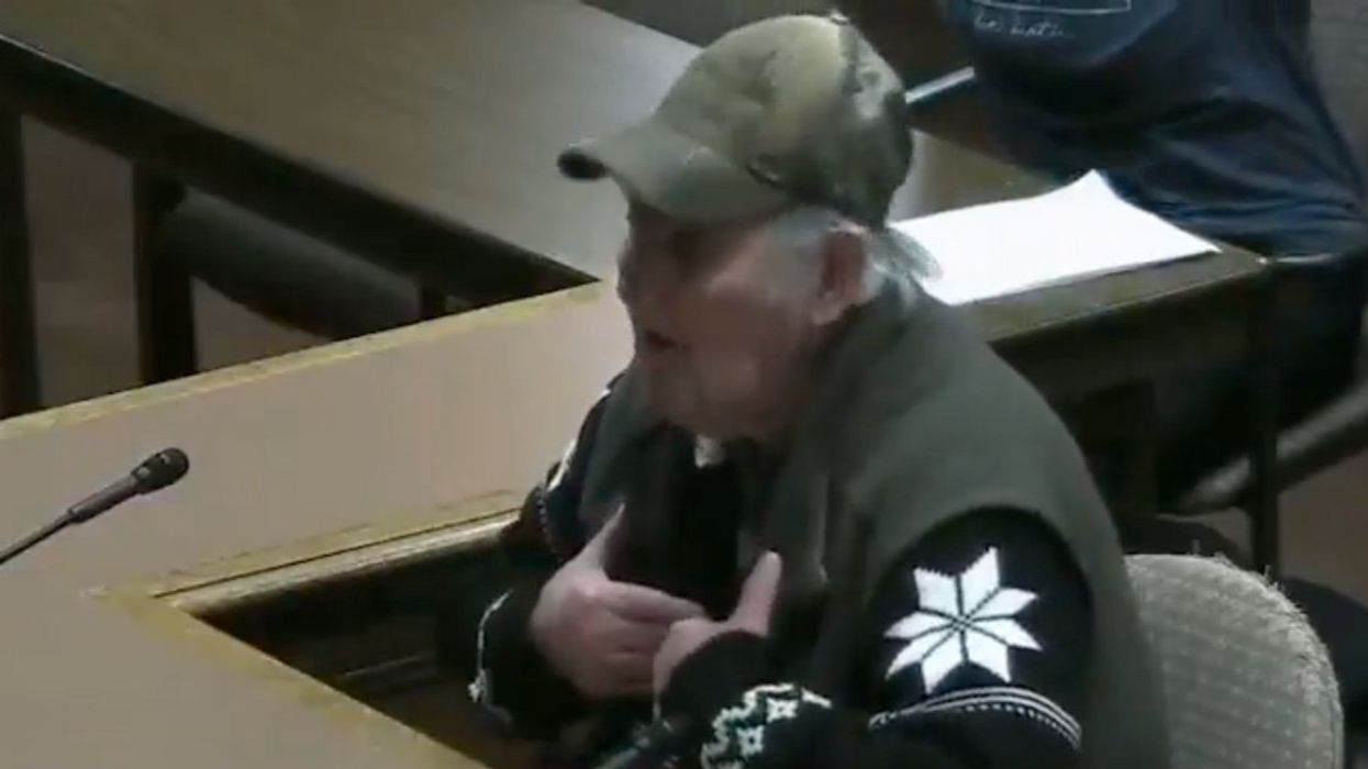Larry speaking at the Wisconsin capitol