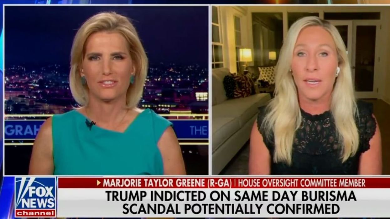 Laura Ingraham and Marjorie Taylor Greene