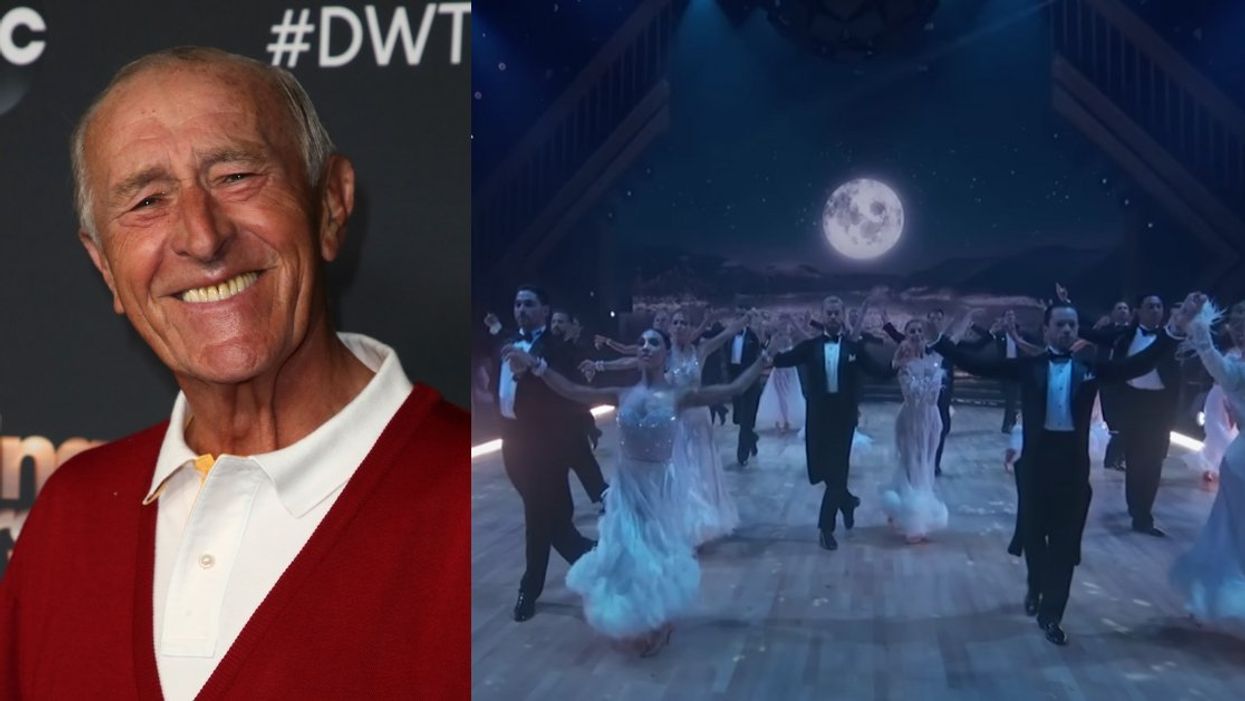 Len Goodman; screenshot of dancers from 'Dancing with the Stars' tribute