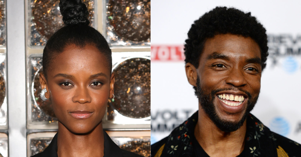 Letitia Wright; Chadwick Boseman