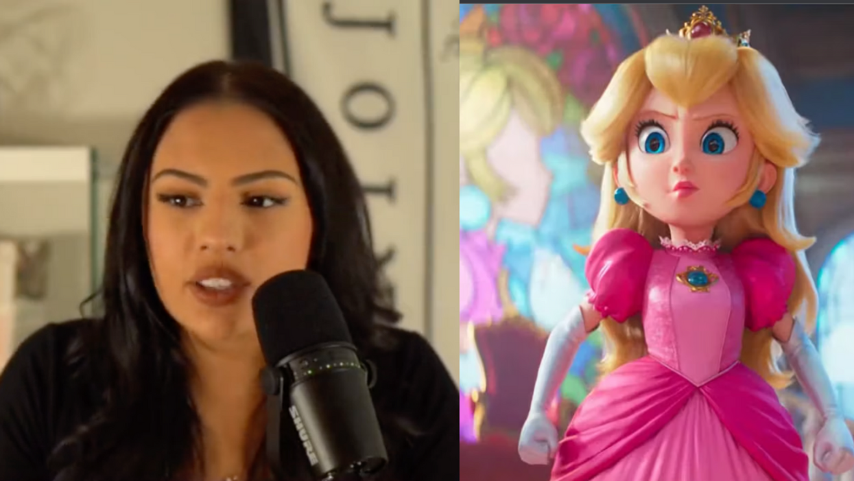 LFA TV screenshot of Anna Perez; Universal Studios screenshot of Princess Peach from "The Super Mario Bros. Movie"