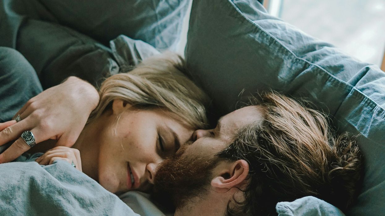 Man and woman in bed