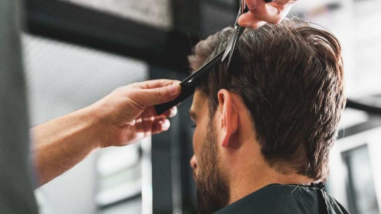 Man getting a haircut