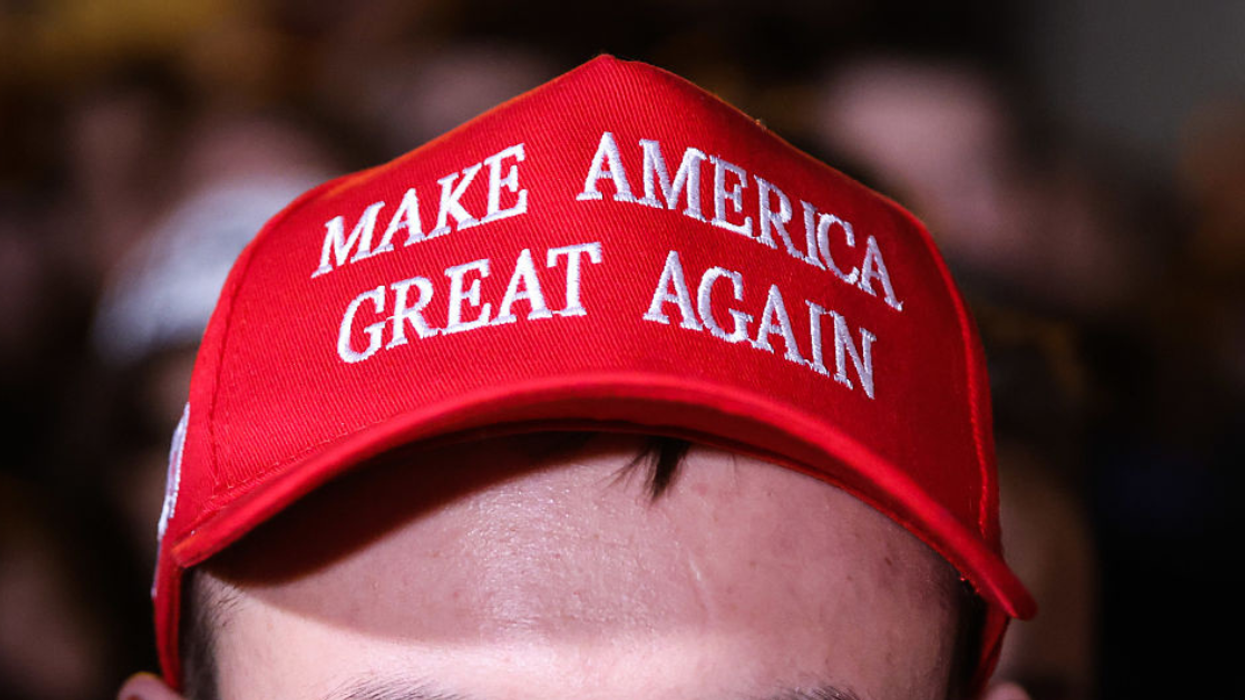Man in MAGA hat