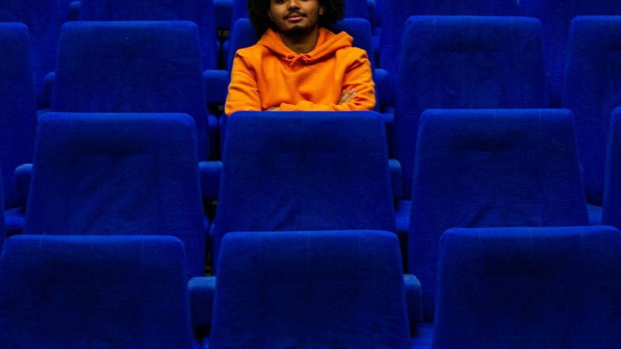 Man in movie theater