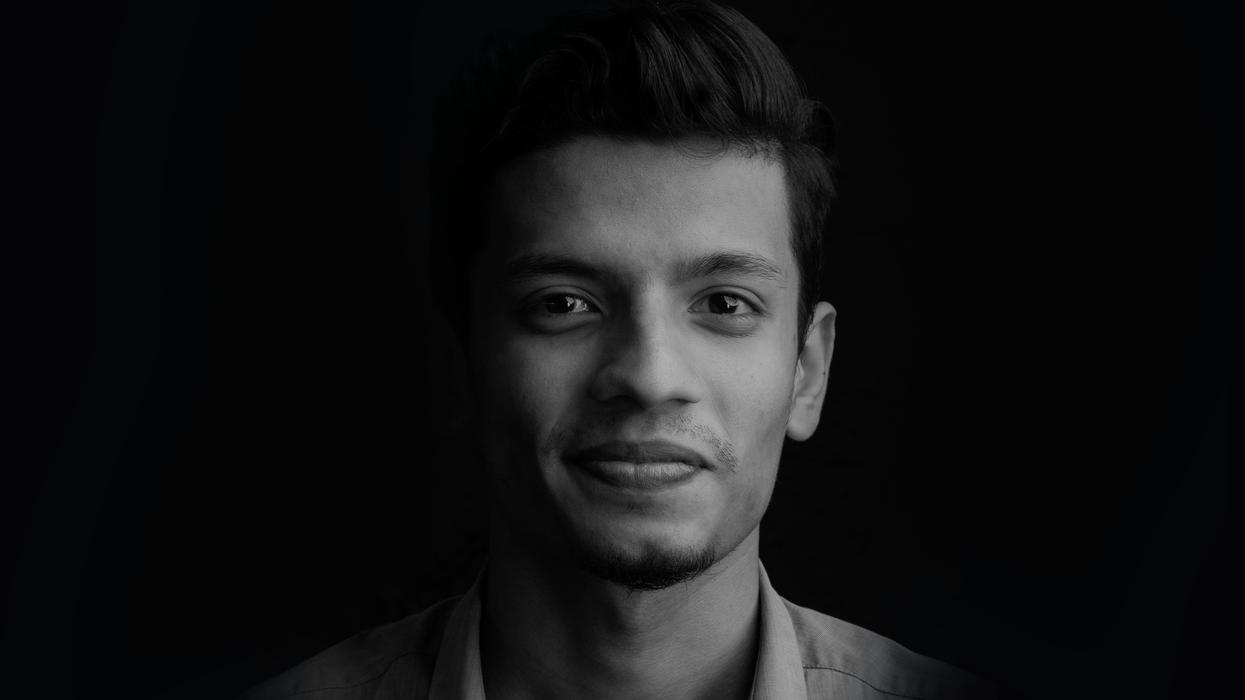 Man smirking