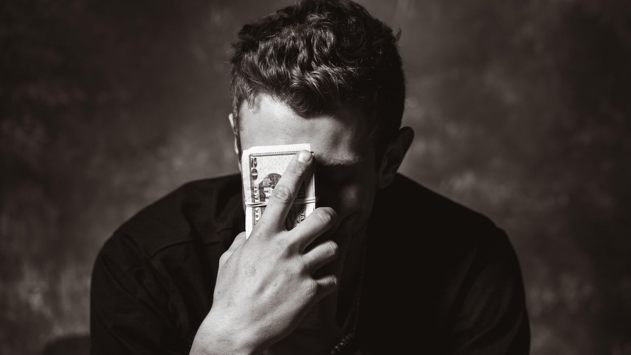 Man stressed about financial debt