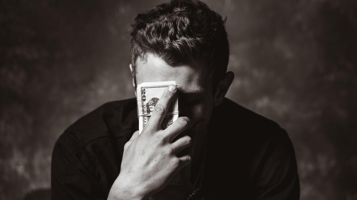 Man stressed about financial debt