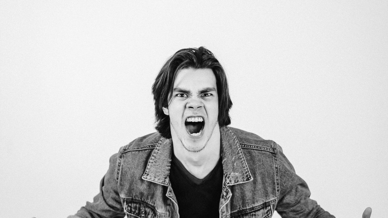 Man throwing a tantrum