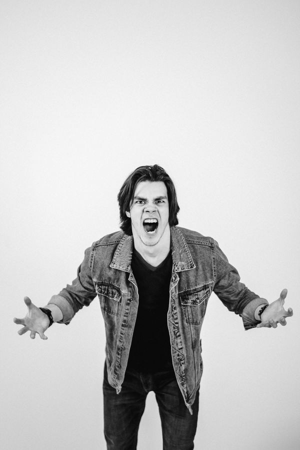 Man throwing a tantrum