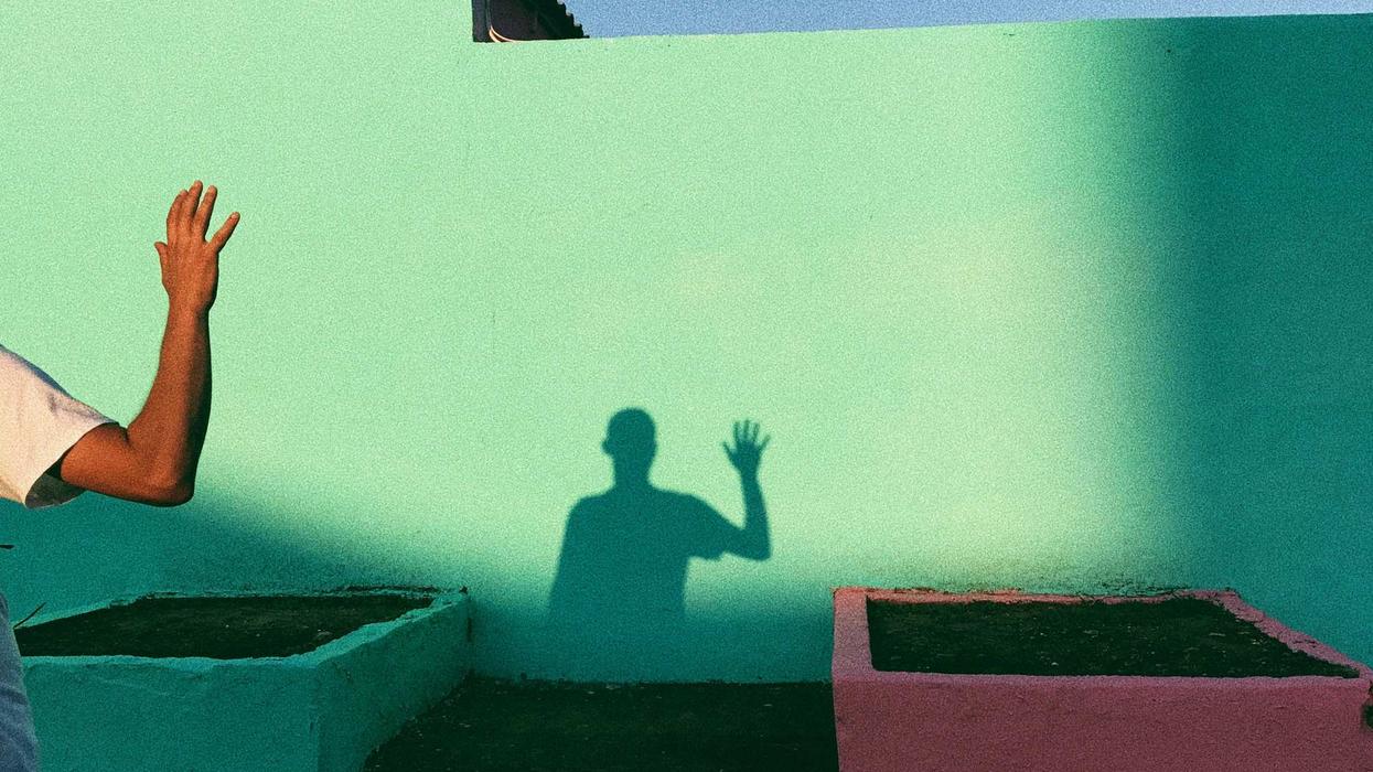 Man waving goodbye