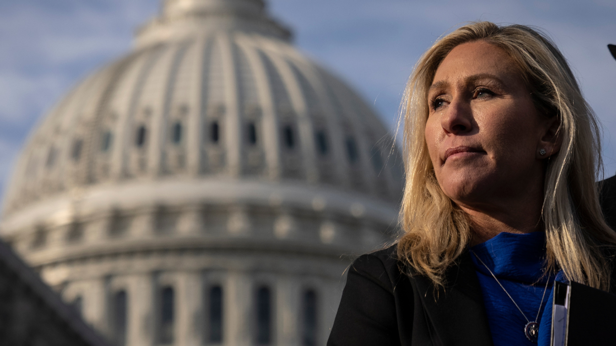 Marjorie Taylor Greene outside U.S. Capitol