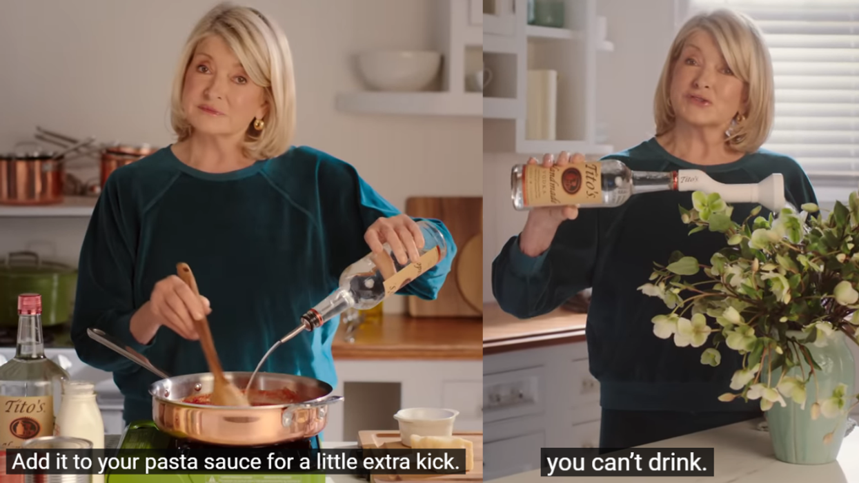 Martha Stewart offering alternative uses for Tito's Vodka during Dry January