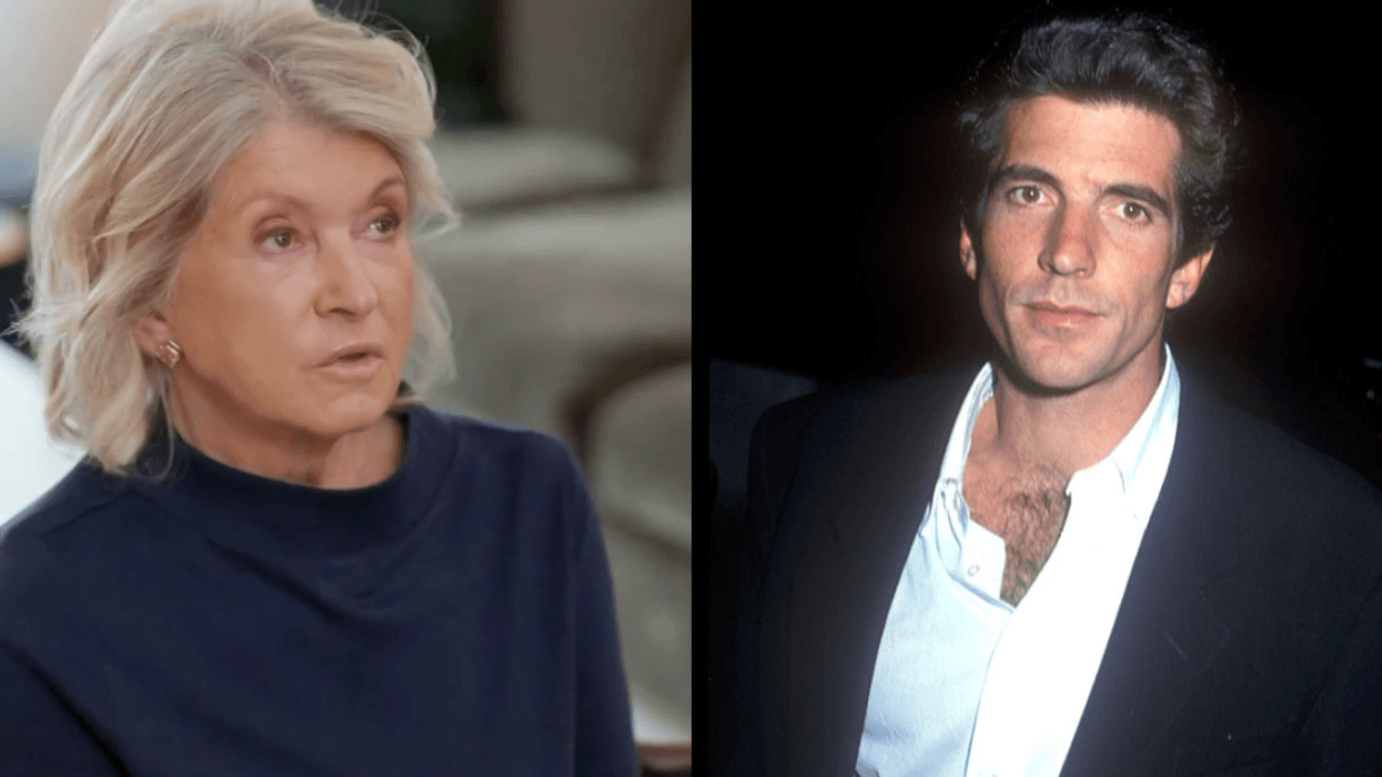 Martha Stewart on "The Real Housewives of New York"; A vintage photograph of John F. Kennedy Jr.