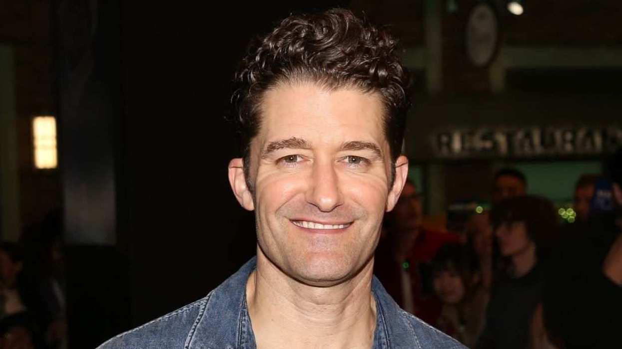Matthew Morrison poses as he greets fans at the Bobby Darin musical "Just in Time" on Broadway.