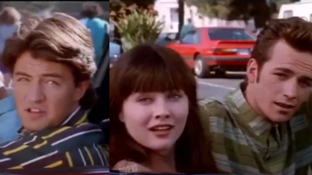 Matthew Perry in '90210'; Shannen Doherty and Luke Perry in '90210'