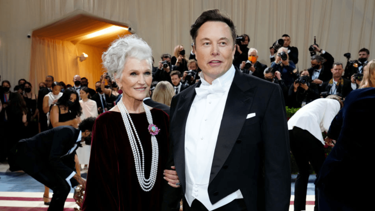 Maye Musk and Elon Musk