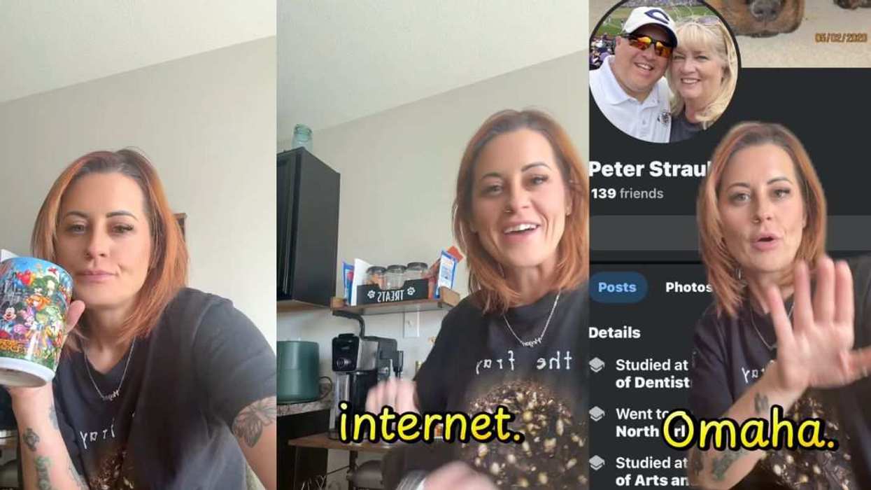 Megan Renee reacts to a Facebook comment and pulls up Peter Straub’s profile while discussing the fallout.