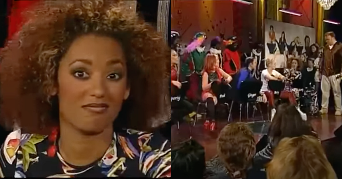 Mel B; YouTube screenshot of Spice Girls and Paul de Leeuw