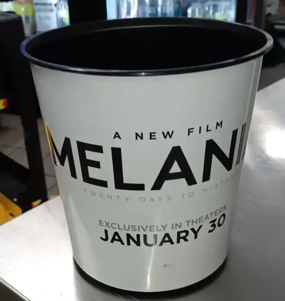 Melania popcorn bucket