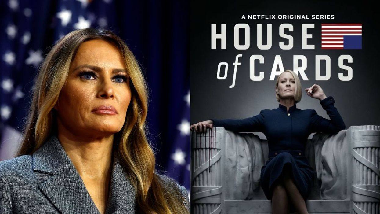 Melania Trump; Robin Wright as Claire Underwood in 'House of Cards'