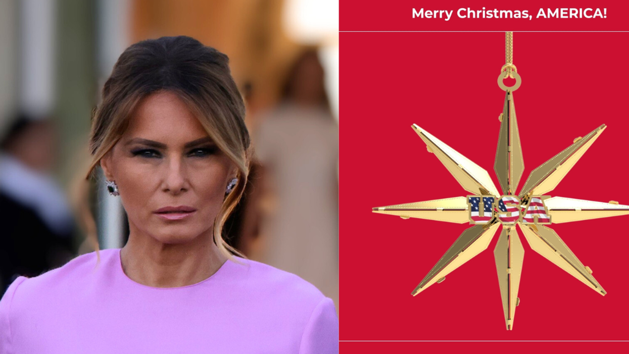 Melania Trump; Trump brand Christmas ornament