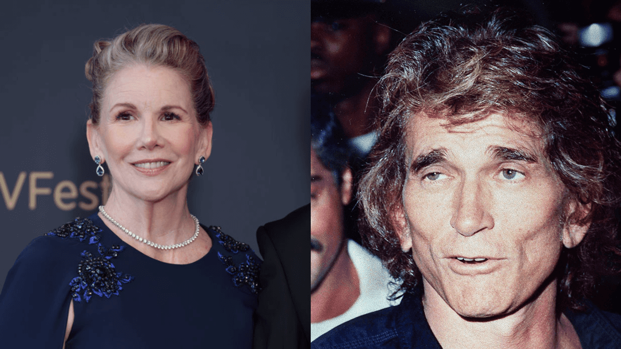 Melissa Gilbert on a red carpet; A vintage photo or Michael Landon