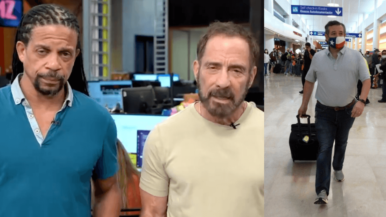 Men from TMZ video; Ted Cruz in airport