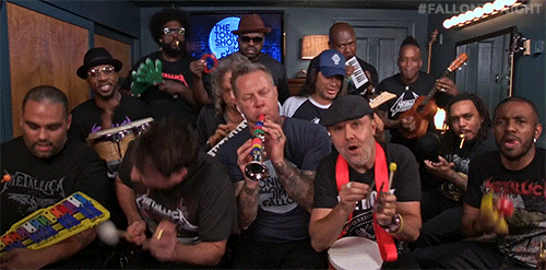 Metallica GIF by The Tonight Show Starring Jimmy Fallon