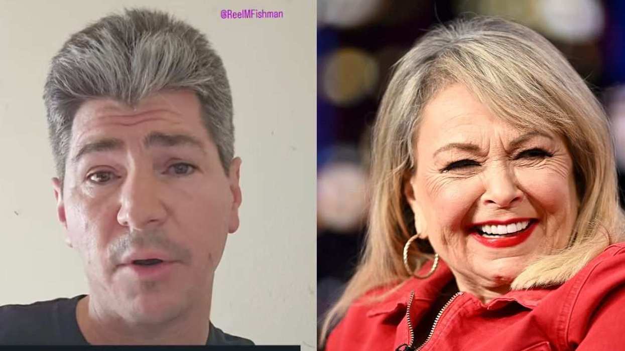 Michael Fishman (left) pushes back against fans defending former Roseanne co-star Roseanne Barr (right).