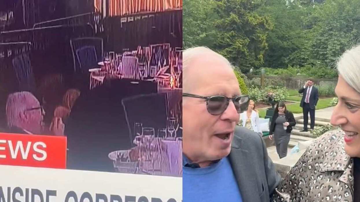 Michael Glantz is seen eating during the WHCD chaos in a moment that quickly went viral.