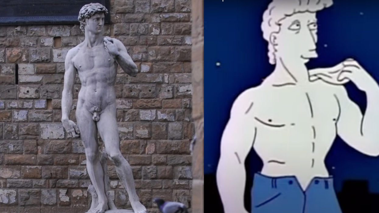 Michaelangelo's David; Michaelangelo's David as featured on "The Simpsons"