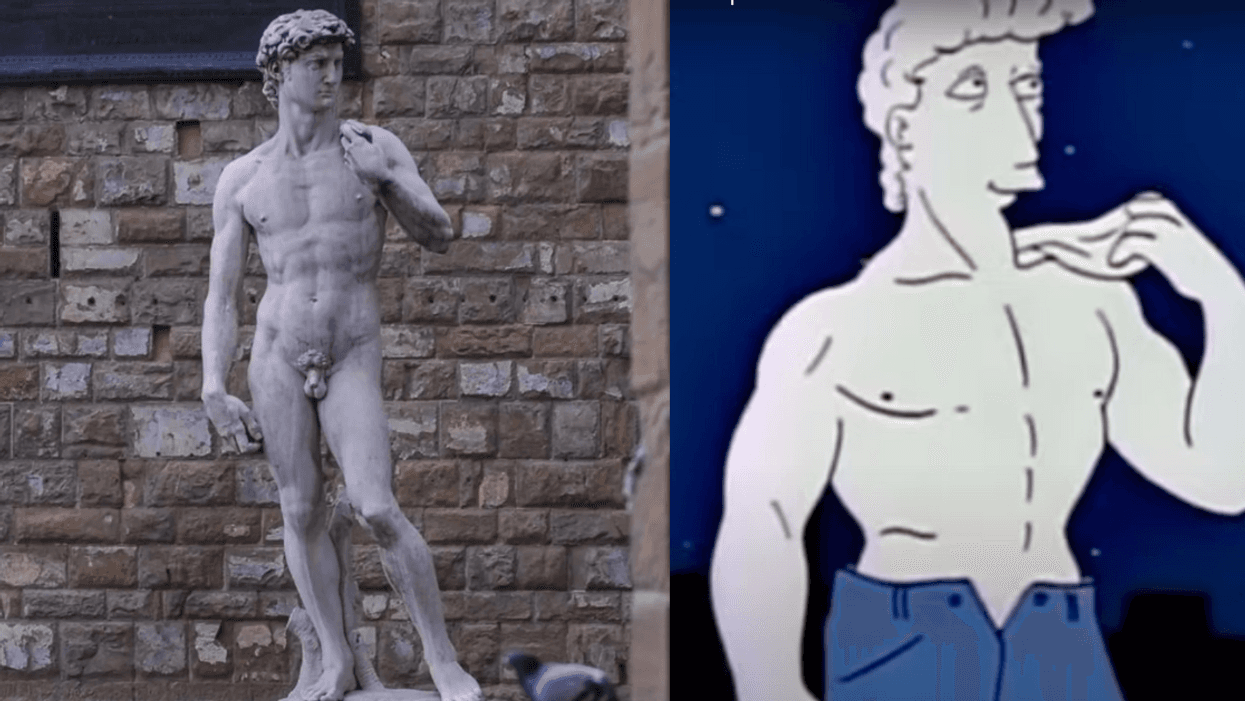 Michaelangelo's David; Michaelangelo's David as featured on "The Simpsons"