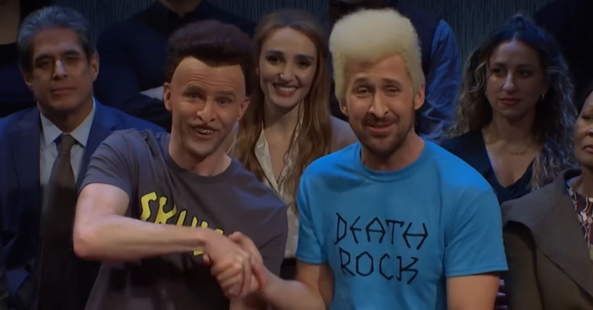 Mikey Day and Ryan Gosling as Beavis and Butt-Head on "SNL"